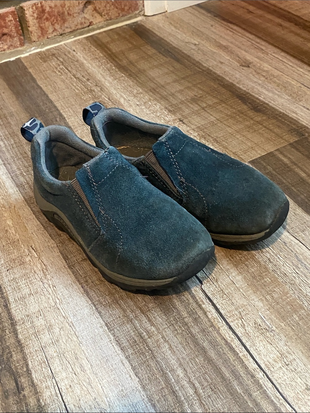 Merrell Navy Blue Suede Slip-On Casual Jungle Mocs